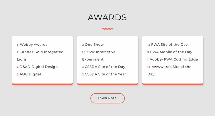 Design studio awards Website Mockup