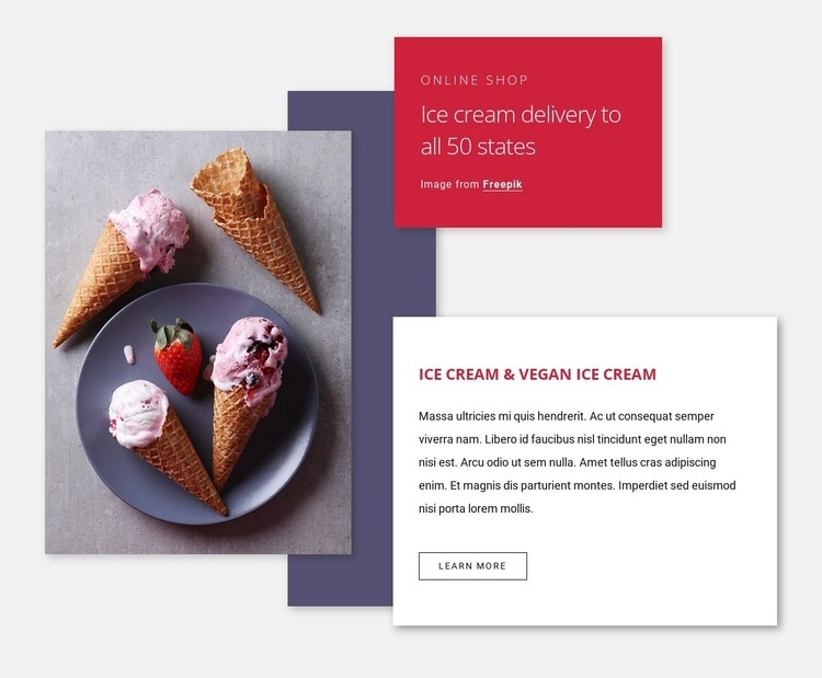 Overlapping design Wix Template Alternative