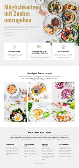 Verwalten Sie Zucker In Lebensmitteln Blog-Design