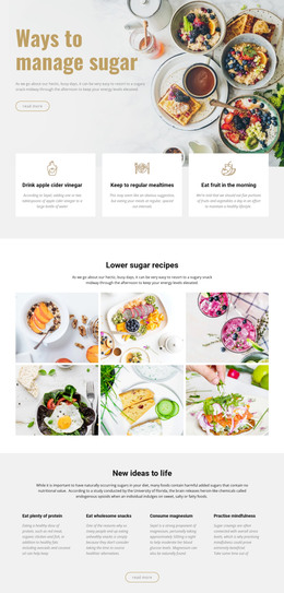 Manage Sugar In Food - HTML Template
