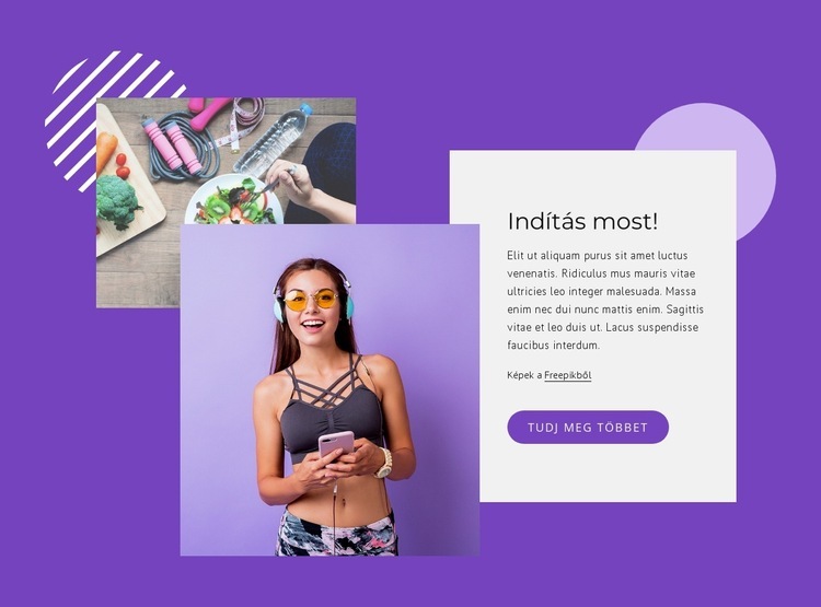 Fogyjon és tónusossá váljon Weboldal sablon