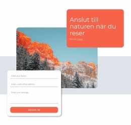 Sidans HTML För Anslut Med Naturen På Din Resa