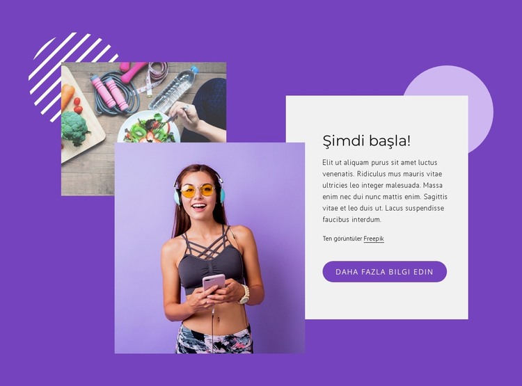 Kilo verin ve tonunuzu yükseltin HTML Şablonu