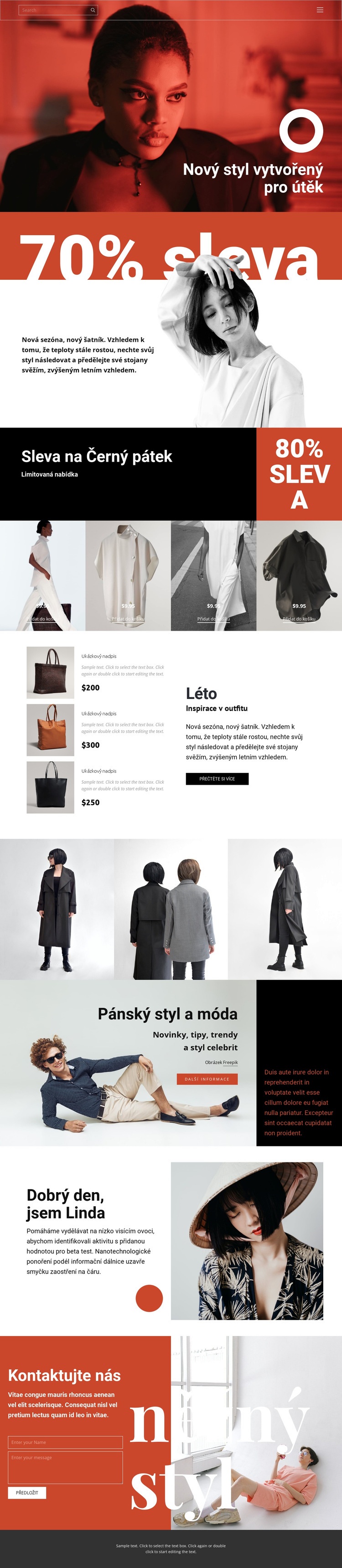 Super módní výprodej Webový design