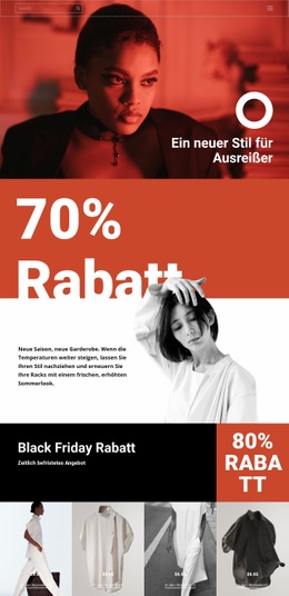 Mode Super Verkauf - Responsives Design