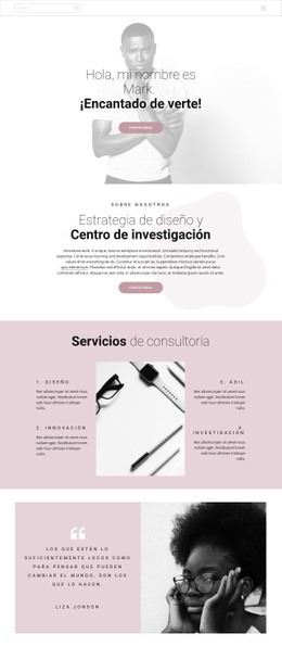 Estrategia De Diseño - Página De Destino Profesional