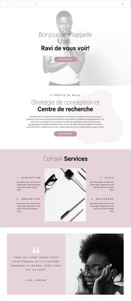 Stratégie De Conception - Page De Destination Professionnelle