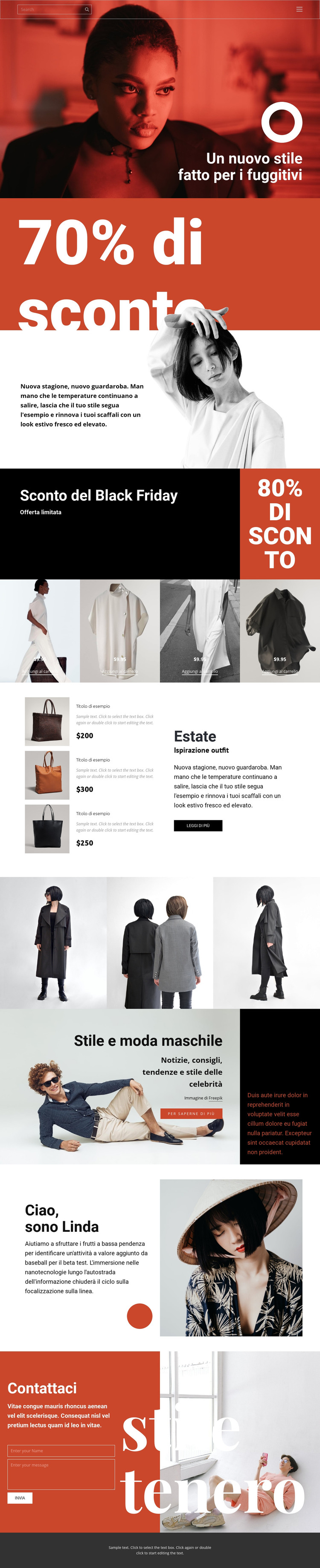 Super vendita di moda Modello HTML