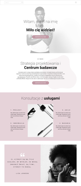 Strategia Projektowania - Szablon Strony HTML