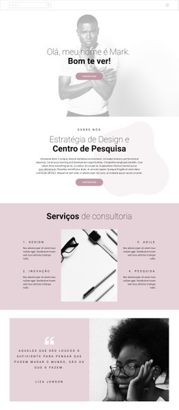 Maquete De Site Mais Criativa Para Estratégia De Design