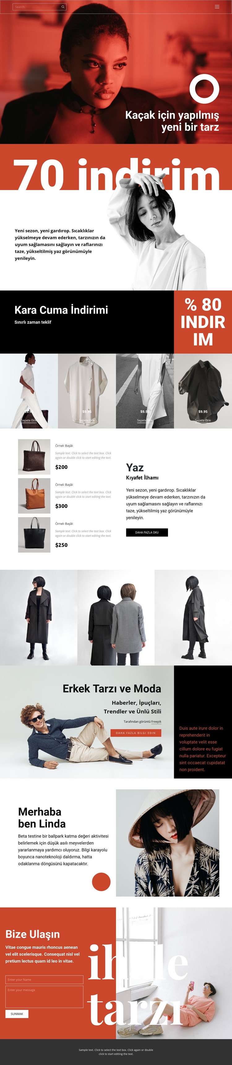 Moda süper satış Açılış sayfası