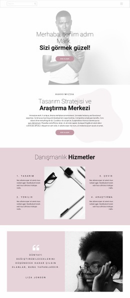 Tasarım Stratejisi Için Çok Amaçlı Tek Sayfalık Şablon