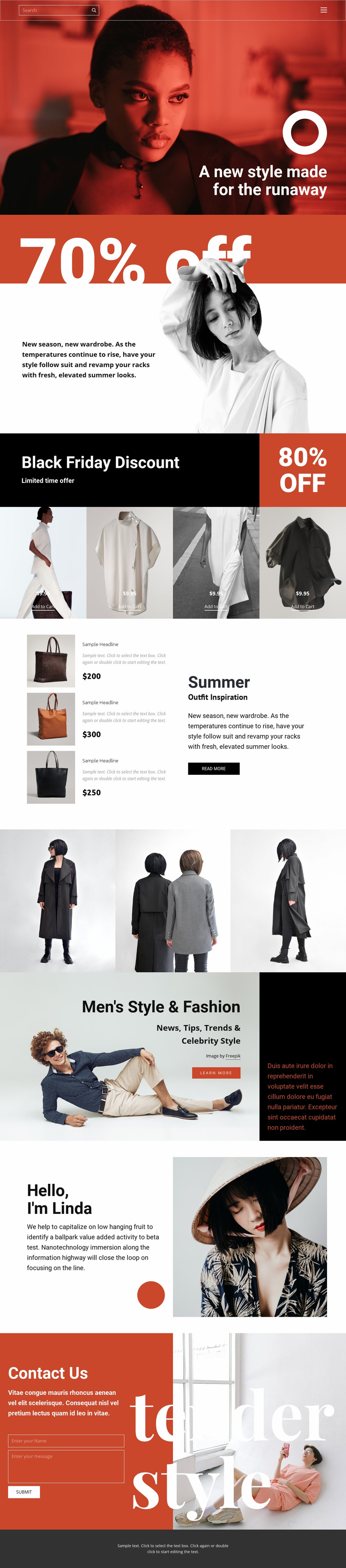 Fashion super sale Web Page Design