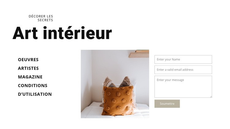 Art intérieur Créateur de site Web HTML