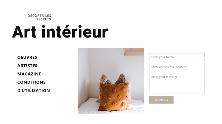 Art intérieur Modèle HTML5