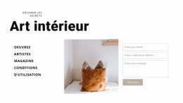 Art Intérieur : Modèle D'Une Page Pour N'Importe Quel Appareil