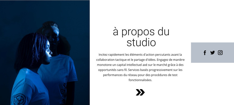 Notre studio en social Thème WordPress