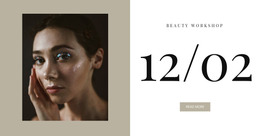 Beauty Workshop - Landing Page Template