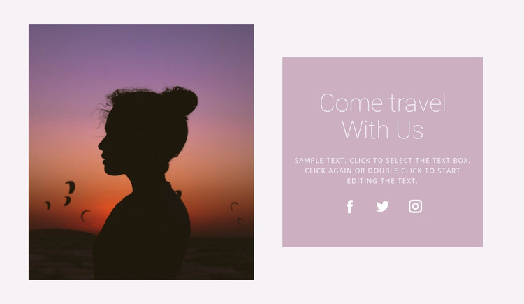 Travel with a personal guide HTML5 Template