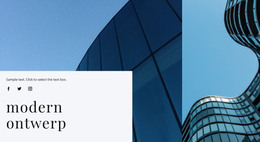 Modern Ontwerp - Responsieve HTML-Sjabloon