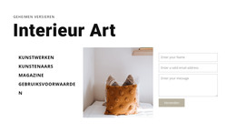 Interieur Kunst - HTML- En CSS-Sjabloon