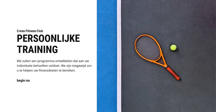 Persoonlijke training Website mockup