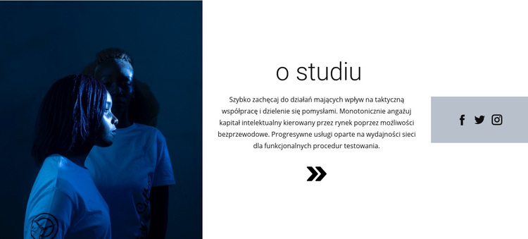 Nasze studio w mediach społecznościowych Motyw WordPress