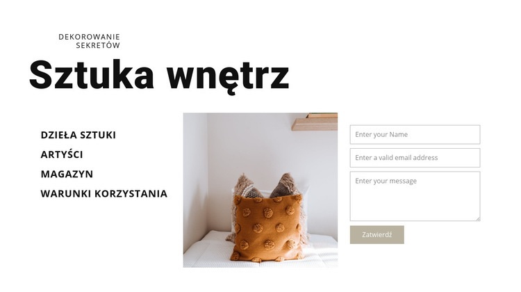 Sztuka wnętrz Szablon HTML5