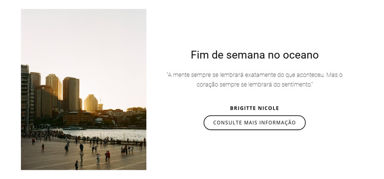 Fim de semana no oceano Modelo de site