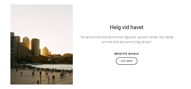 Helg vid havet HTML-mall