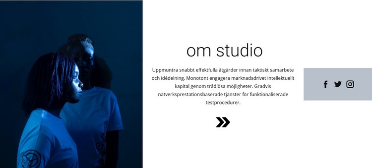 Vår studio inom social HTML-mall