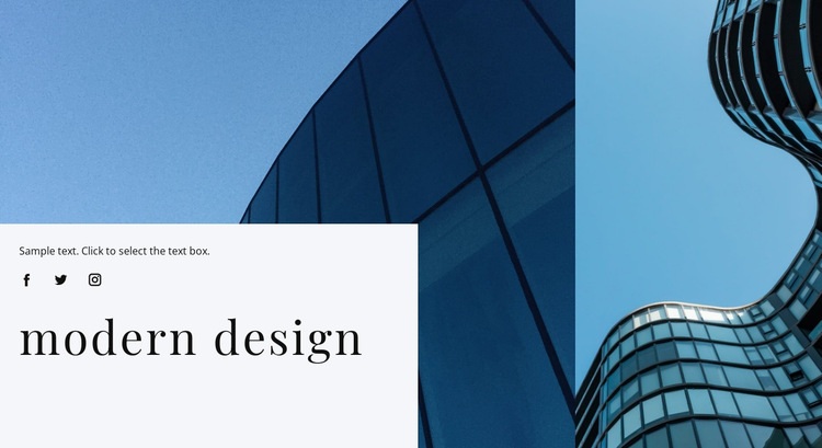 Modern design Webbplats mall