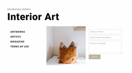 Interior Art Website Design