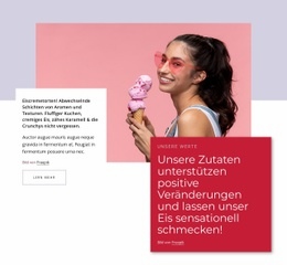 Responsive Webvorlage Für Natürliches Eis
