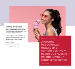 Helados Naturales - Funcionalidad Del Creador De Sitios Web