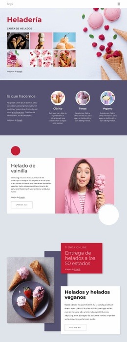 Pedir Helado En Línea Diseño De Sitios Web