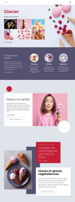 Commander Une Glace En Ligne - Thème WordPress Professionnel