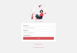 Login Page - Drag & Drop Homepage Design