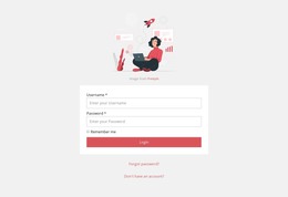 Login Page - Site With HTML Template Download