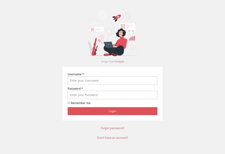 Login Page HTML Template