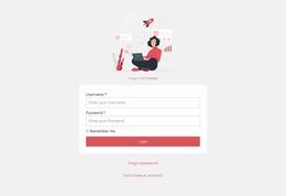 Login Page - HTML Website Builder