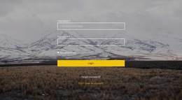 Login On Image Background - Template To Add Elements To Page