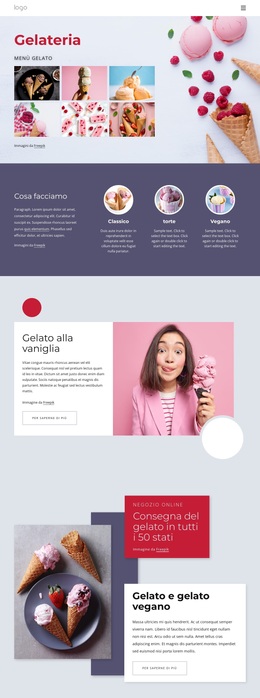 Ordina Il Gelato Online - Tema WordPress Professionale