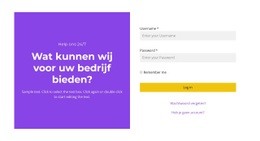 Inloggen Op Account - Prachtige HTML5-Sjabloon