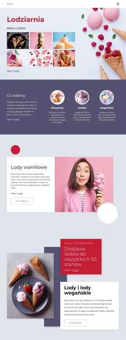 Zamów Lody Online - Profesjonalny Motyw WordPress