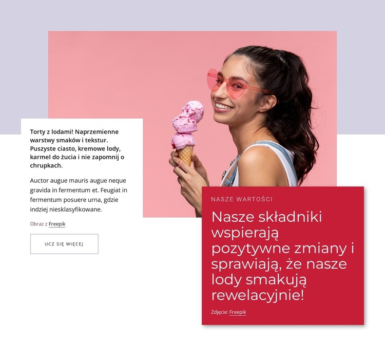 Lody naturalne Szablon CSS