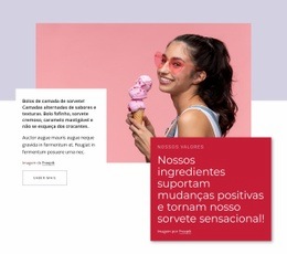 Sorvete Natural - Landing Page Profissional Personalizável