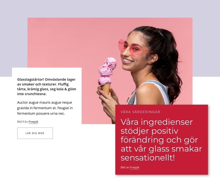 Naturlig glass HTML-mall