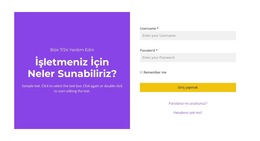 Hesaba Giriş Yap - Web Sitesi Şablonunu Indirme
