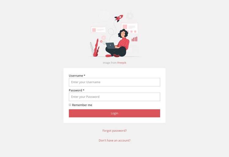 Login Page Web Design